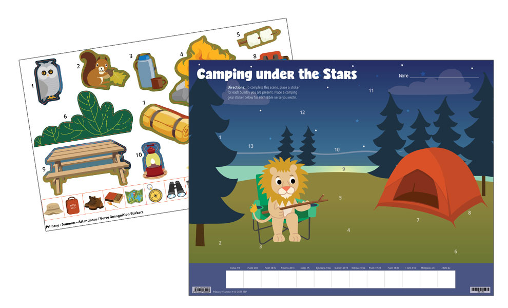 Image for 11357 Primary Attendance/Verse Charts and Stickers (Pkg. of 5)