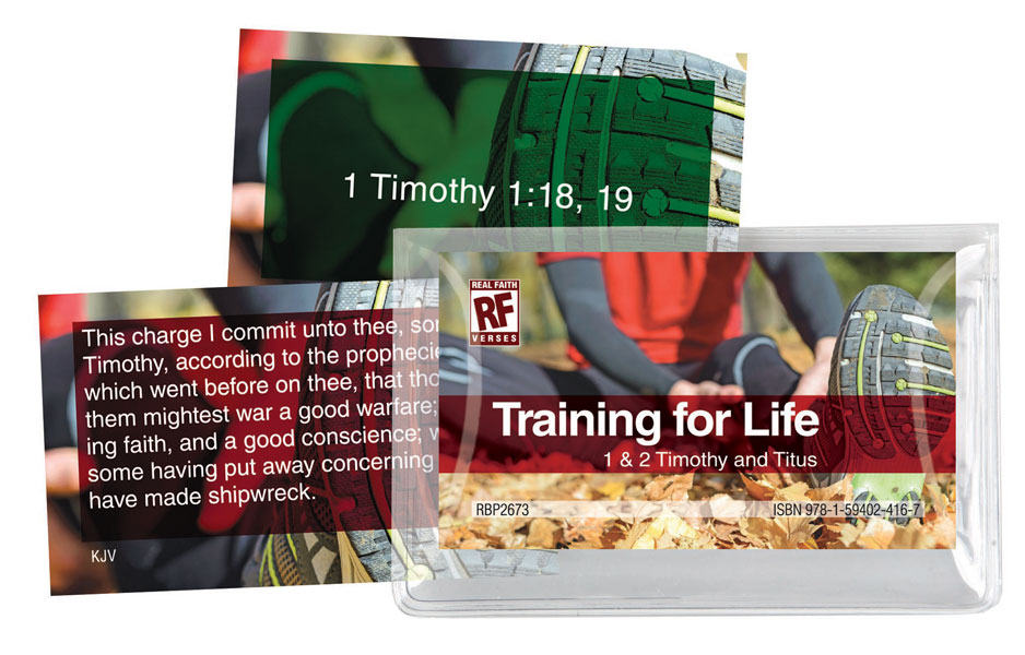 Image for Training for Life: 1 & 2 Timothy and Titus   Senior High   Memory Verses Card Pack