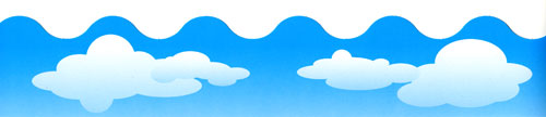 Bulletin Board Border-Scalloped Clouds