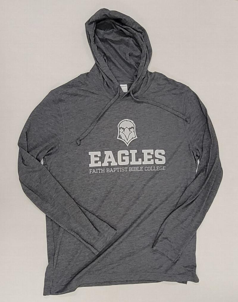 Image for L Dk Grey Eagles Wicking Hoodie Large